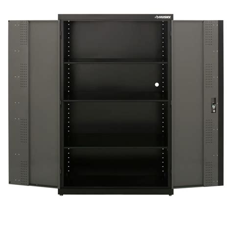 husky welded steel floor cabinet in black gray|husky storage cabinets.